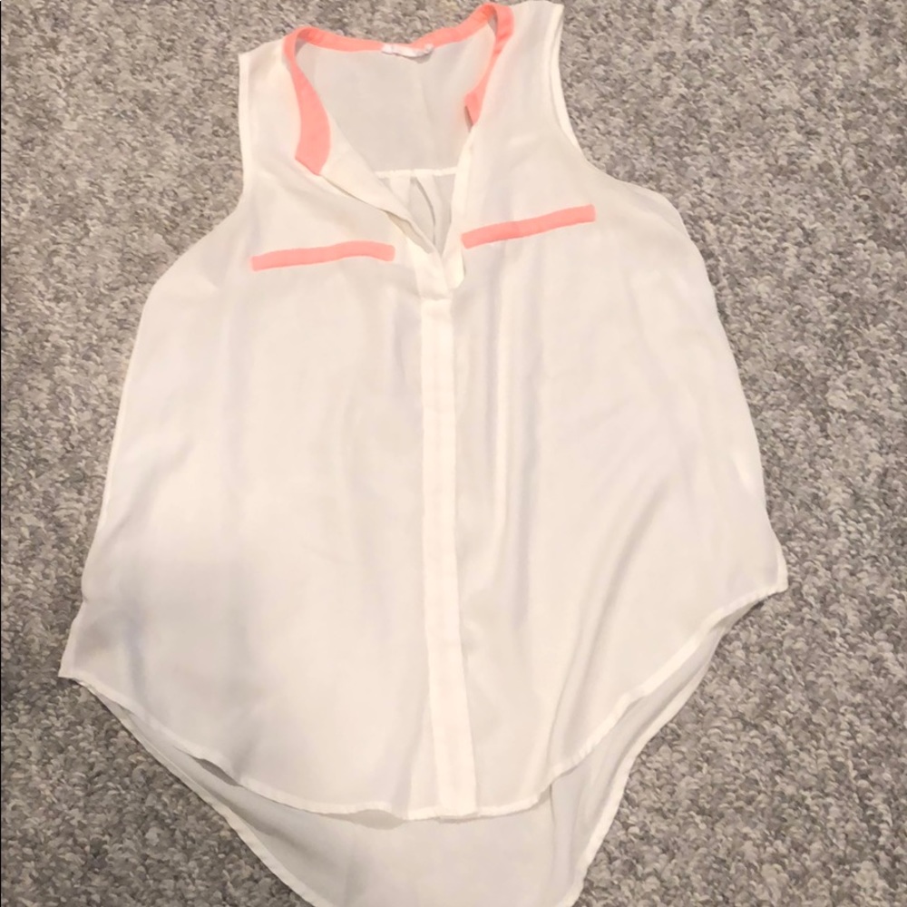 Neon orange sheer shirt